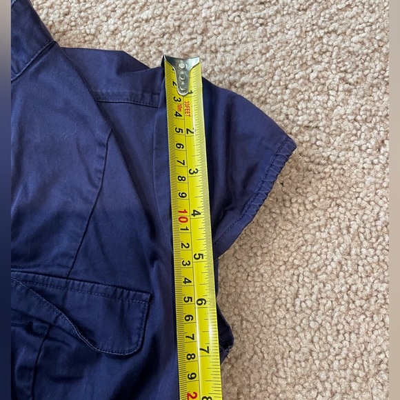 H&M Button Front Purple knee-length Dress Shirt - Picture 8 of 9